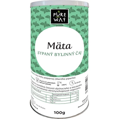 Pure Way Mäta sypaný bylinný čaj v darčekovej tube 100 g