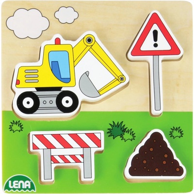 Lena puzzle bagr 4 díly