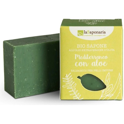 laSaponaria tuhé olivové mydlo stredomorské bylinky s aloe 100 g