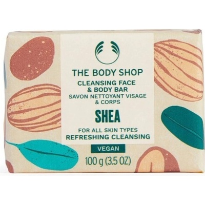 The Body Shop Shea Cleansing Face & Body Bar mýdlo s bambuckým máslem na obličej a tělo 100 g pro ženy