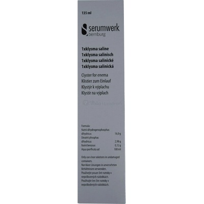 Serumwerk Bernburg Klysma salinická (klyzma) 135 ml klystír na výplach