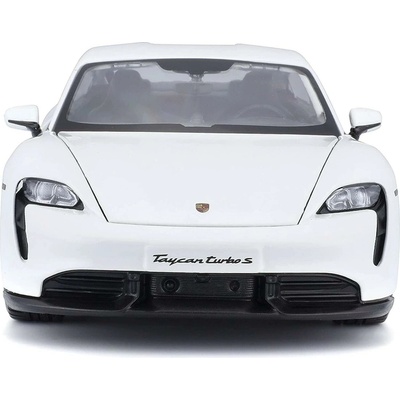 Bburago Porsche Taycan Turbo S 2019 Carrara bílá 1:24