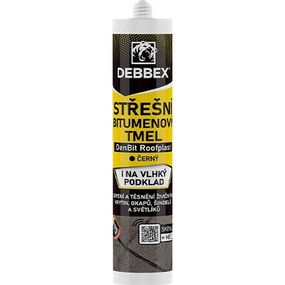 DEBBEX by Den Braven Střešní bitumenový tmel DenBit Roofplast 310ml Balení: 280 ml, Typ obalu: kartuše – Hledejceny.cz