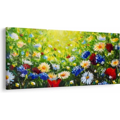 Obraz divokých květin, jednodílný 200x100 cm