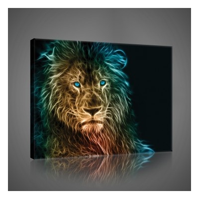 Obraz na plátne obdĺžník - OB1038 - Lev 100cm x 75cm - O1