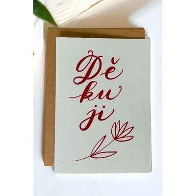 Be Nice přání Děkuji červené