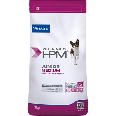 Virbac Veterinary HPM Junior Dog Special Medium 12 kg