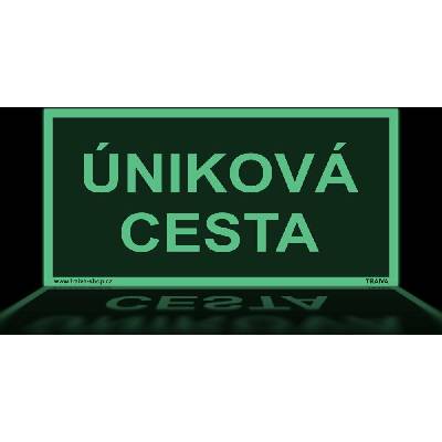Traiva s.r.o Úniková cesta Verze: Samolepka 300 x 150 mm tl. 0.4 mm - fotoluminiscenční - Kód: 10262