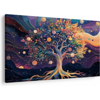 Obraz - Fialový strom plný energie, jednodílný 150x100 cm