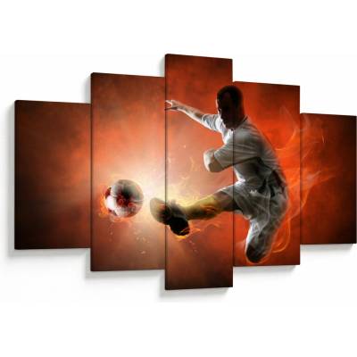 Obraz - Futbalista, päťdielne 150x105 cm