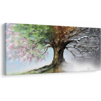 Obraz - Strom štyroch ročných období, jednodielne 250x125 cm