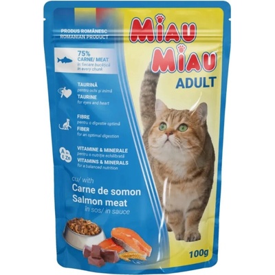 Miau Miau Cat losos v omáčke 100 g