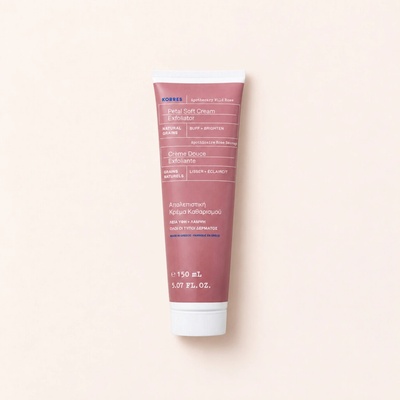 Korres Apothecary Wild Rose Petal Soft Cream Exfoliator rozjasňující krémový peeling 150 ml