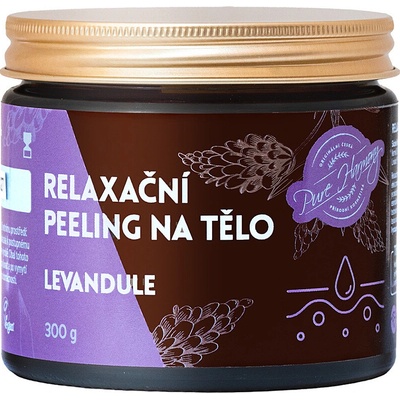 Pure Harmony relaxační peeling na tělo ve skle levandule 300 g