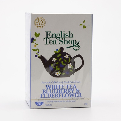 English Tea Shop bílý čaj bezový květ a borůvky 20 ks