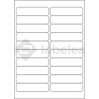 Labelea Samolepiace etikety 98x25,4 mm biele papierové, na hárku A4, pre laserovú a atramentovú tlač, Farba etikiet Biela, Počet hárkov v balení 1000 EPM098025W020J