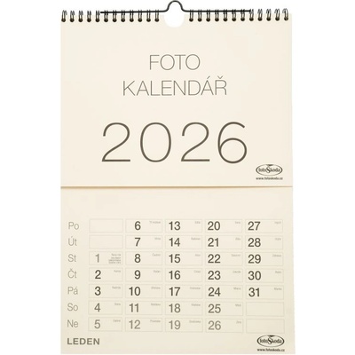 na vlastní foto NÁSTĚNNÝ VELKÝ béžový 2025