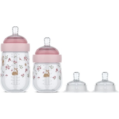 Little Dutch Dojčenské fľaše 165 ml + 240 ml + 2 cumlíky Fairy Garden