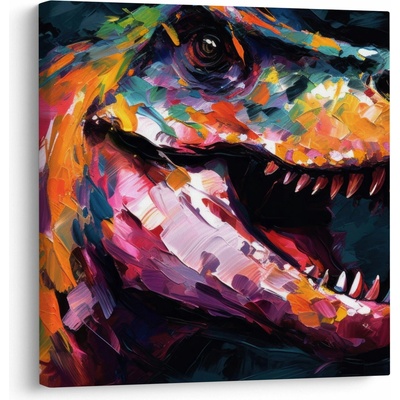 Obraz - Dinosaurus, malba, jednodílný 40x40 cm