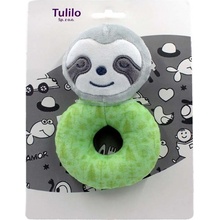 Tulilo Plyšové chrastítko Lenochod 16 cm zelená/šedá