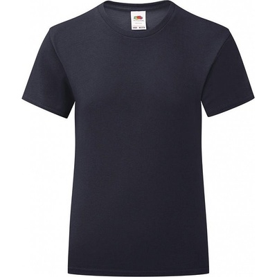 Fruit of the Loom dievčenské tričko Iconic 150 Deep Navy