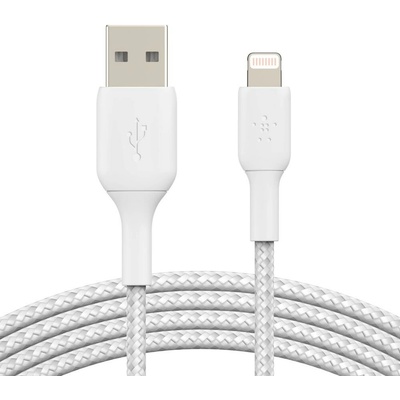 Belkin BOOST CHARGE Lightning/USB-A kábel, 2m, biely - odolný