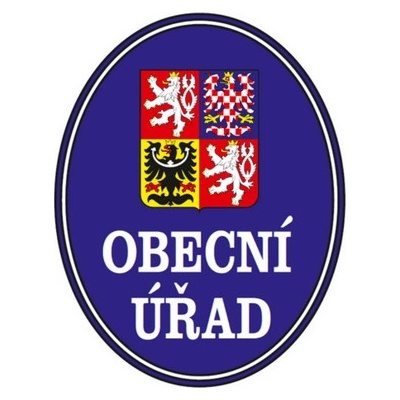 PROFIBA Smaltovaná cedule OBECNÍ ÚŘAD se státním znakem (modrá/bílá)