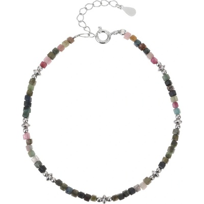 Jan Kos jewellery Náramek s korálky, stříbrné zapínání s bar