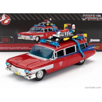 Jada Cadillac Series-62 Ecto-1 Ghostbusters Transformers 1984 Red 1:24