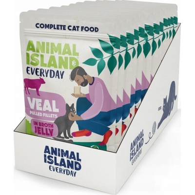 ANIMAL ISLAND Everyday Jelly Veal Box 12 x 85 g