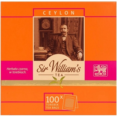 Sir William's čierny čaj v nálevových vreckách Ceylon 100 x 1,8 g