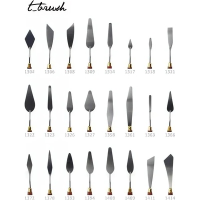 Umělecké malířské špachtle (T-brush) Velikost 1318