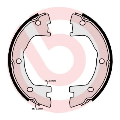 BREMBO Sada brzd. čeľustí parkov. brzdy SA6508