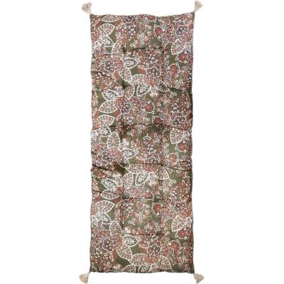 Zeleno-hnědá matrace s paisley vzorem Aix Vintage Quilt - 70*180 cm - Chic Antique