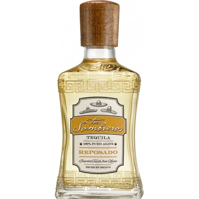 Tres Sombreros Tequila Reposado 38% 0,7 l (holá láhev)