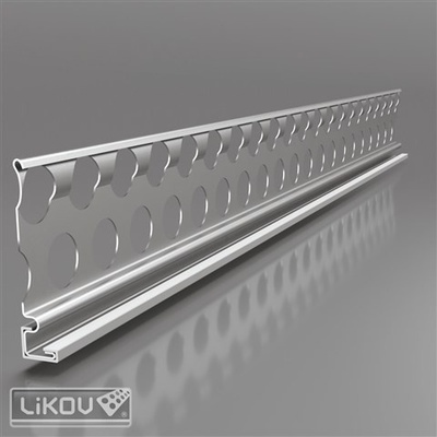 LIKOV Lišta ukončovací s PVC hranou CATNIC PZE-UC pro omítky tl. 14mm délka 3m