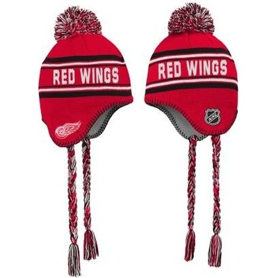 Outerstuff Detská zimná čiapka Detroit Red Wings NHL Jacquard Tassel Knit With Pom