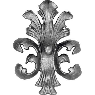 PSG Ozdobný list pre kovaný plot, bránu, zábradlie a mreže52.029, 215x140 x 4 mm