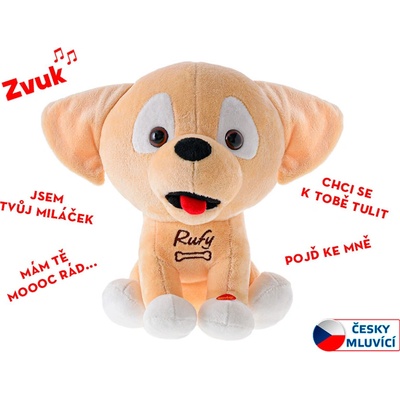 Mikro Trading Pejsek Rufy plyšový 19cm na baterie česky mluvící – Hledejceny.cz