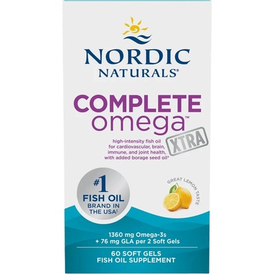 Nordic Naturals Complete Omega Xtra, 1360 mg, Citrón, 60 softgelových kapslí