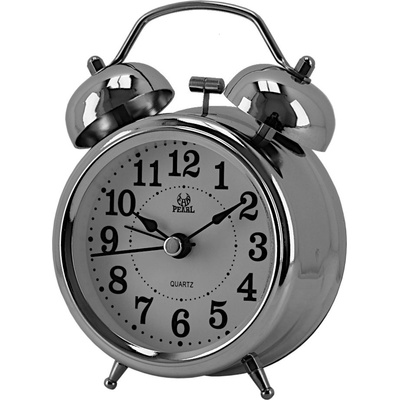 PEARL Retro budík plechový chrom G-154