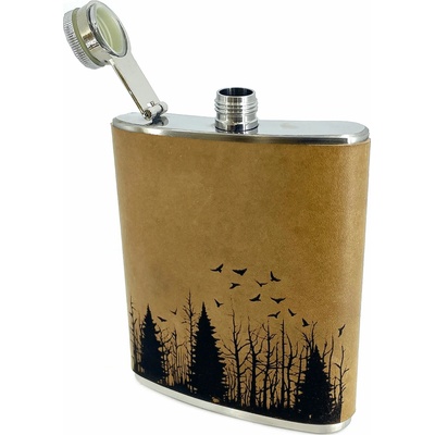 imago Placatka s koženým obalem Lesní krajina 200 ml