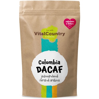 Vital Country Colombia Decaffeinated bezkofeinová zrnková 1 kg