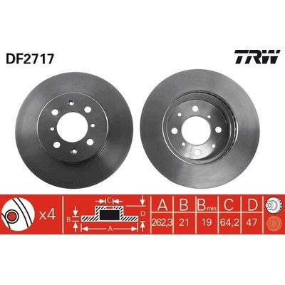 TRW Brzdový kotúč DF2717