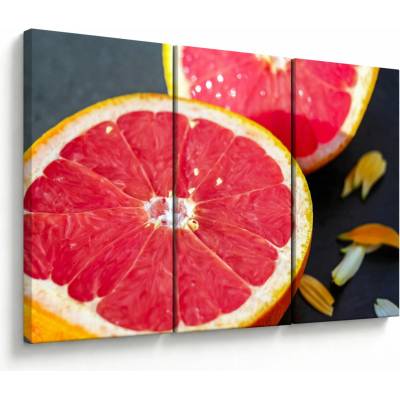 Obraz rozkrojených grapefruitov, trojdielne 120x80 cm