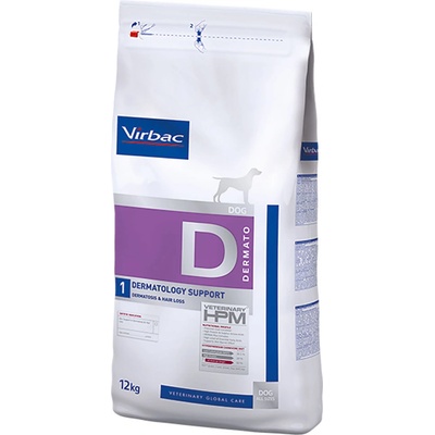Virbac Veterinary HPM Dog Dermatology Support D1 2 x 12 kg