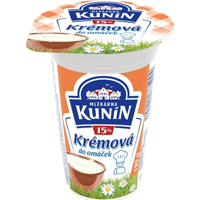 Mlékárna Kunín Šéfkuchař na vaření 15% 190 g +10 g zdarma – Hledejceny.cz