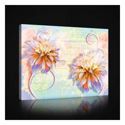 Obraz na plátne obdĺžník - OB1029 - Žlté kvety 60cm x 40cm - O4