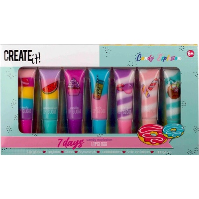 CANENCO Create It! Candy dětské lesky na rty s vůní 7 ks