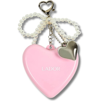 Lador Heart Brush 02 Pink Skládací kartáč na vlasy se zrcátkem a přívěskem na cesty – Hledejceny.cz